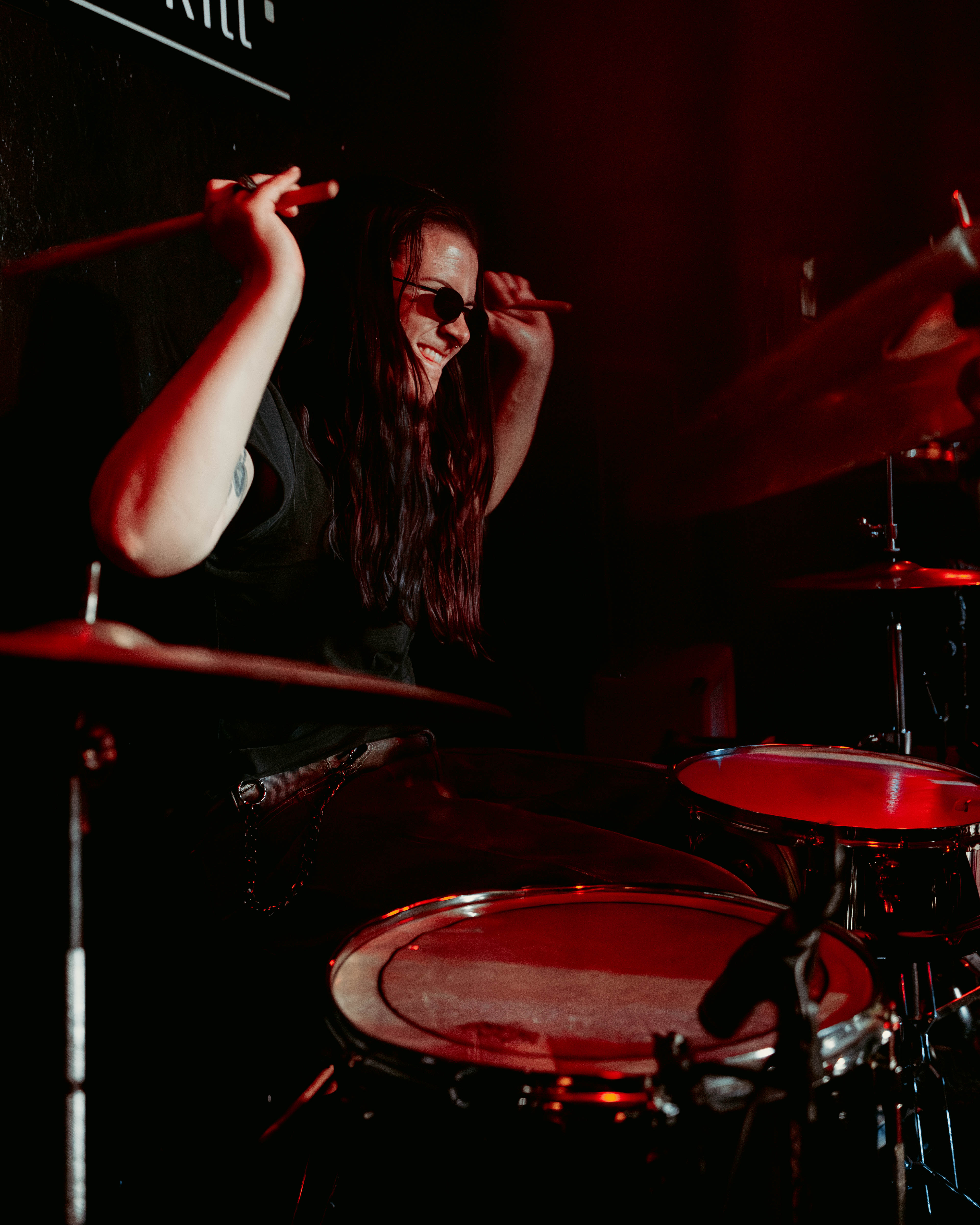 Bite Marks drummer performing onstage