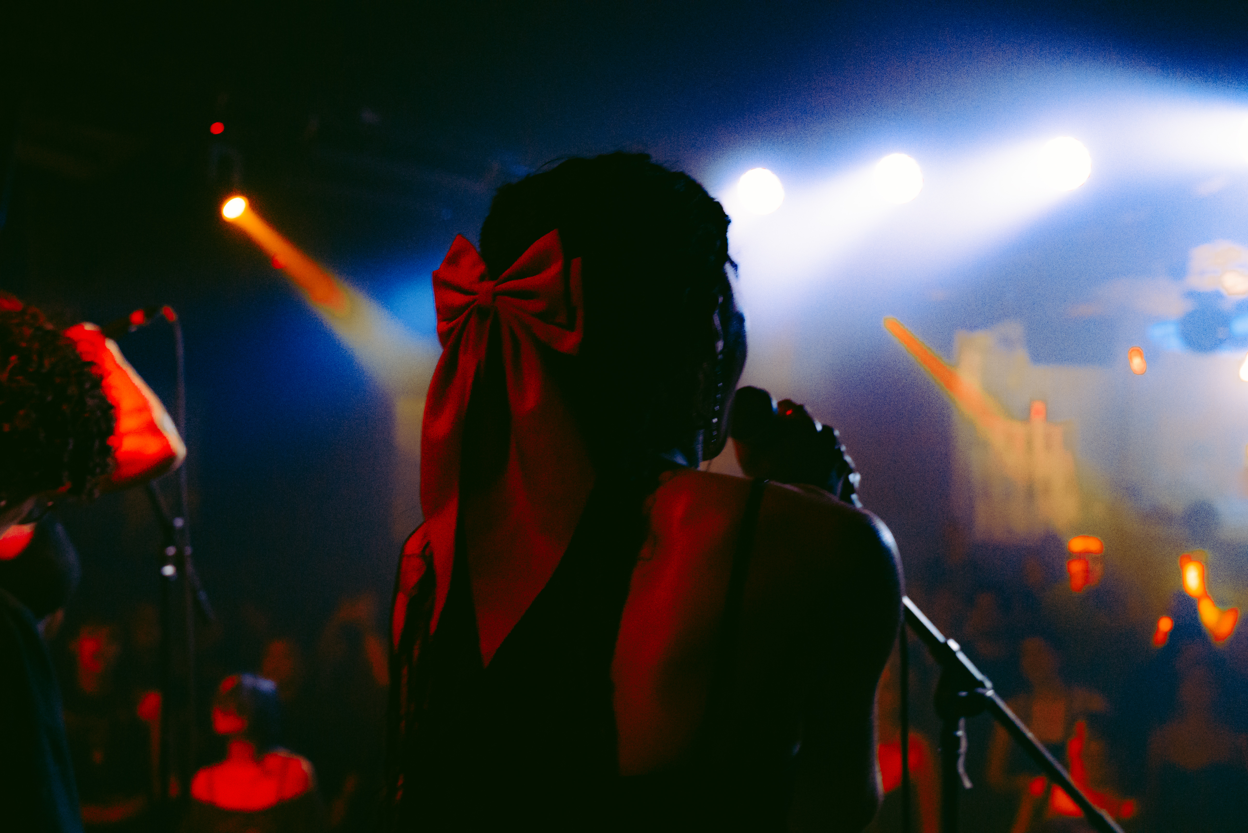 Bite Marks band members together during a live performance